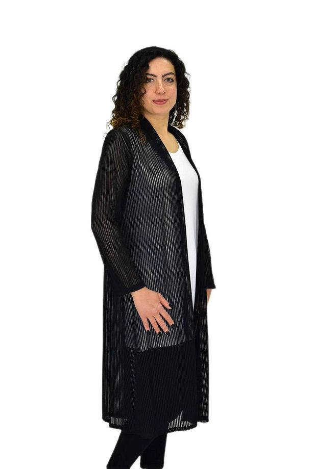 Kadın File Uzun Kol Hırka BGL-ST04664 - 3