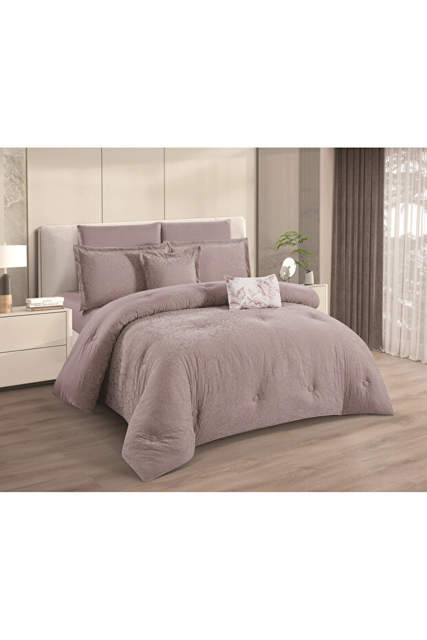 Horse Navran 8-piece comforter set with a modern and distinctive jacquard pattern, Serena-002 - 1