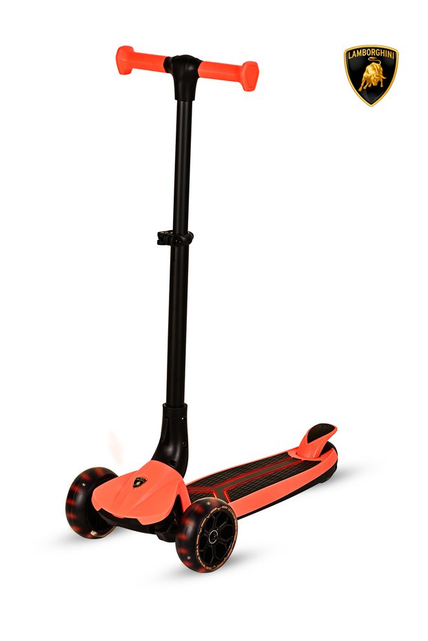 Licensed L3 Easy Foldable Lighted Mid Body and Lighted Wheel Kids Scooter Orange