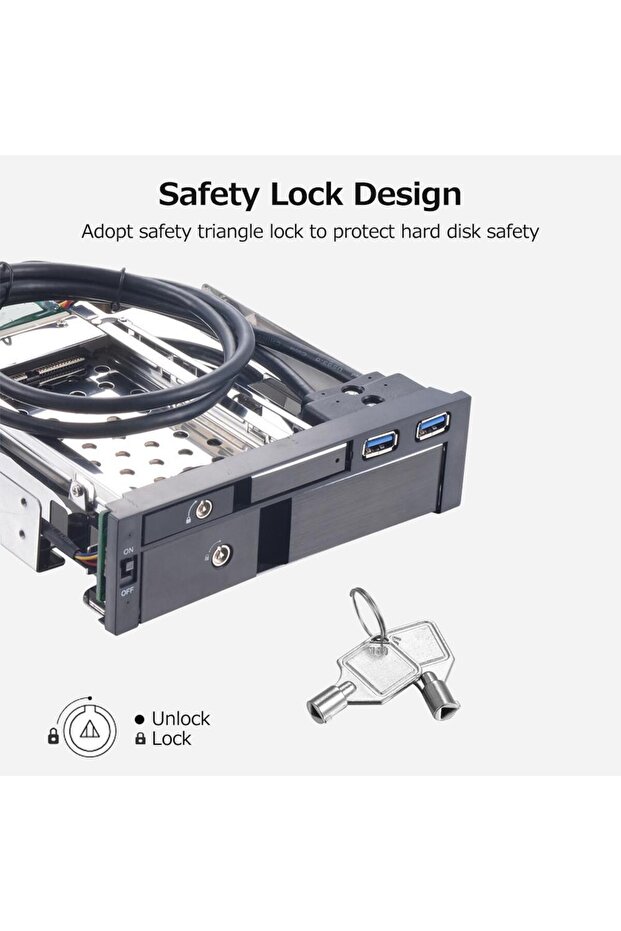 Oem 5.25" Internal Dual Slot Hard Disk Box 2.5+3.5 inch SATA HDD-SSD Enclosure Tool Free Design