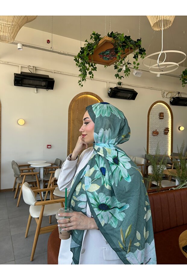 Desenli bambu kraş şal - 3