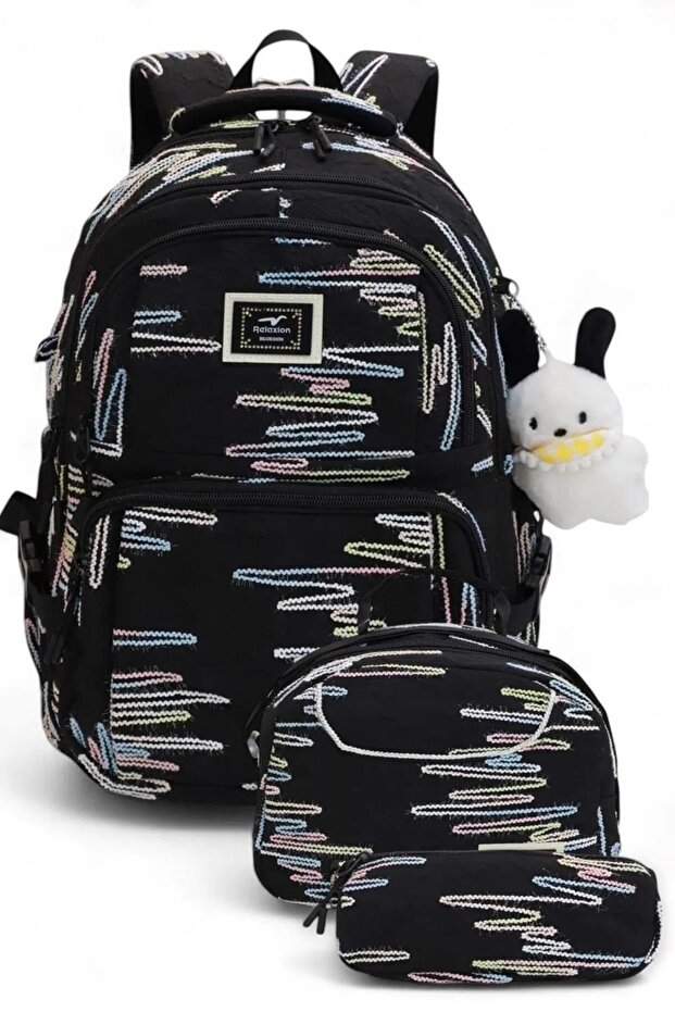 Relaxion Imported Accessories 6 Compartment Thermal Nutrition Primary School Backpack with Pen Holder 14Syg30