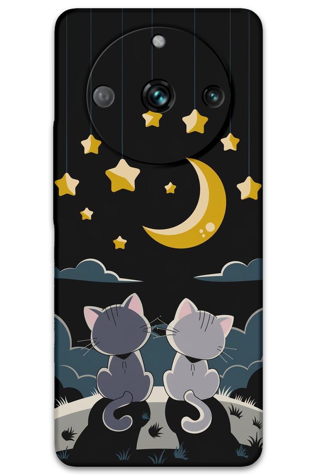 Realme 11 Pro Plus Compatible Cat Pattern Phone Case + Screen Protector - 5809