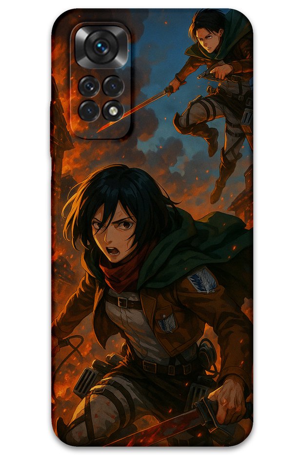حافظة هاتف متوافقة مع هاتف Xiaomi Redmi Note 11s + واقي شاشة - 5744