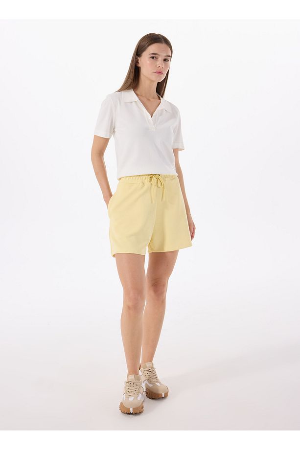 Sarı Kadın Standart Sweat Şort J4SL-SHT7017 - 1
