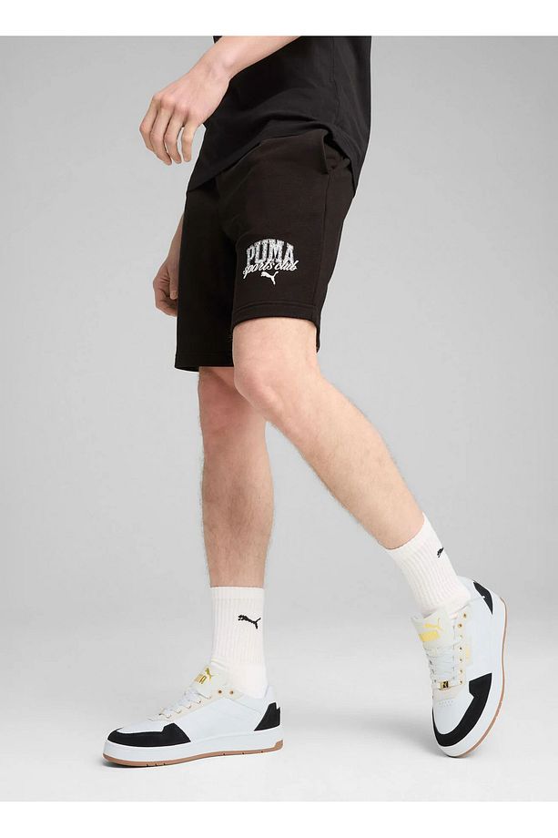 68465301 PUMA CLASS Shorts Siyah Lastikli Bel Regular Fit Düz Erkek Şort - 1