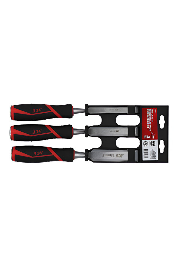 مجموعة إزميل خشبي مكونة من 3 قطع - 2