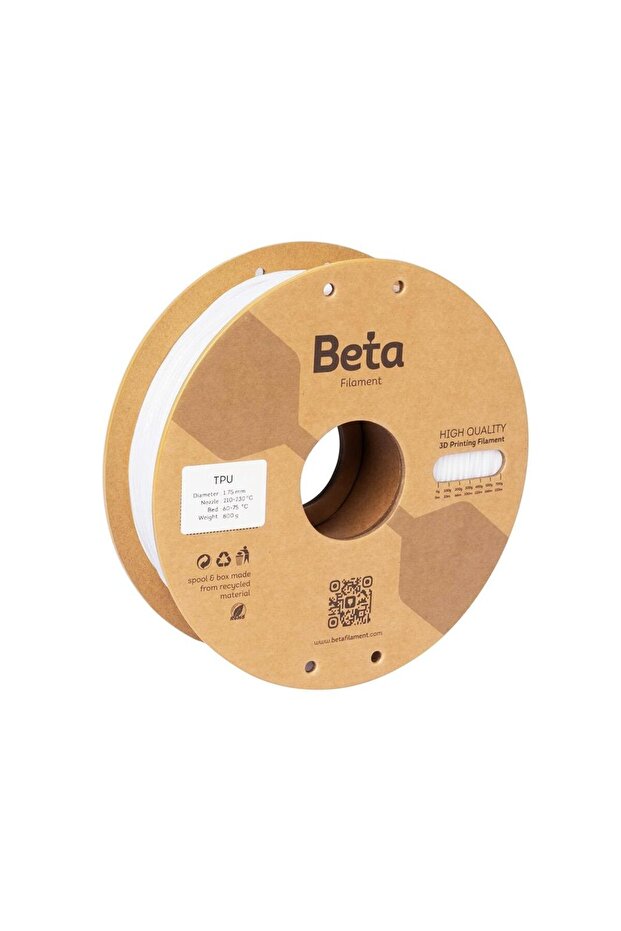 Beta TPU 95A Filament White - 2