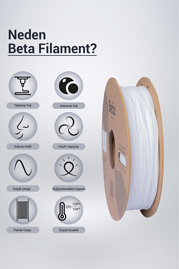 Beta TPU 95A Filament White - 3
