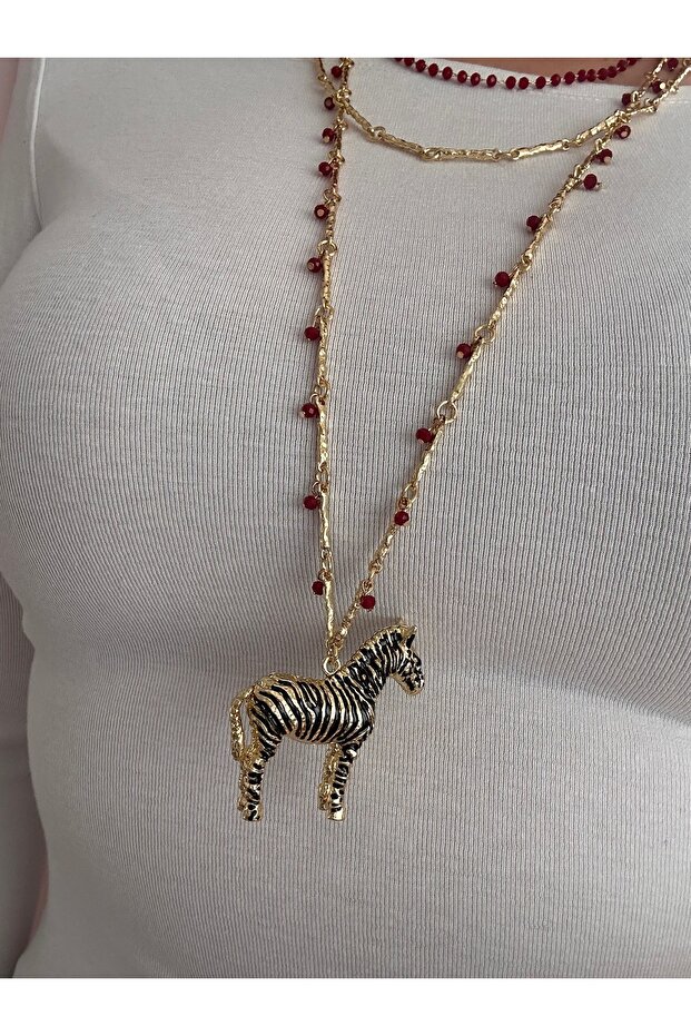 Üçlü Zebra Kolye - 2