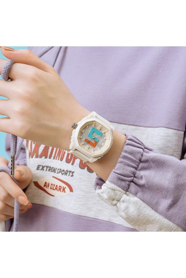 Women Men Sport Wristwatch Colorful Design Sanda 5 Series Unisex Watch Silicone Band
