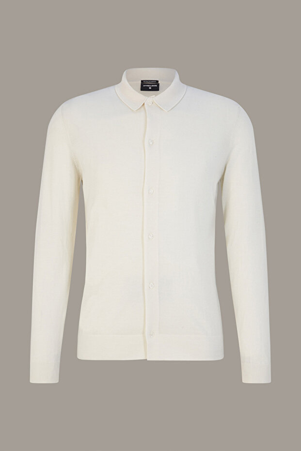 Bluză Marek-SHIRT - - M, crem - 3