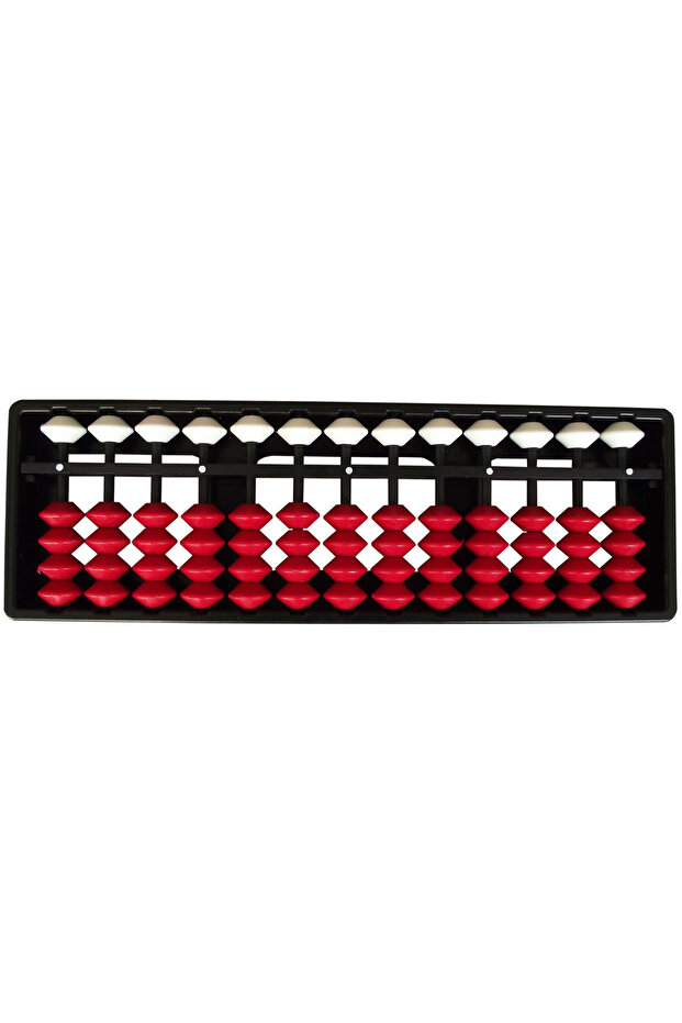 - 13 Step Soroban Student Mental Arithmetic Abacus - Red - White