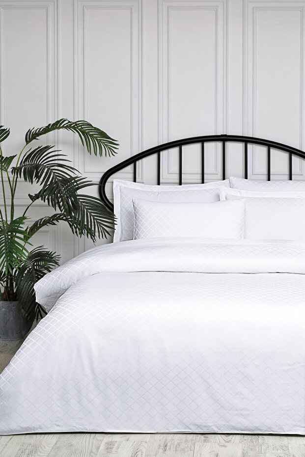 Sadem Organic Spruce King Size Satin Duvet Cover Set