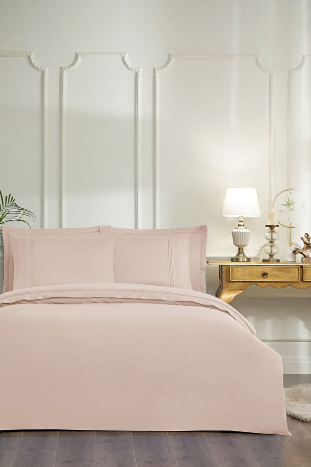 Sadem Organic Soft Line King Size Satin Duvet Cover Set