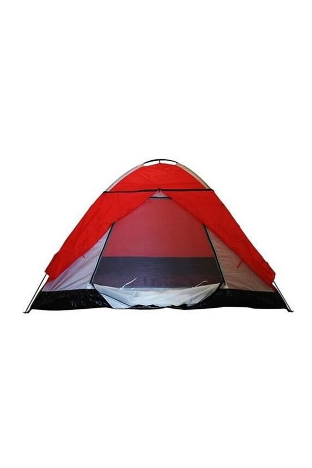 S. DFT 3 Kişi Tek Kat Kırmızı Çadır 220x200+70x130cm - 2