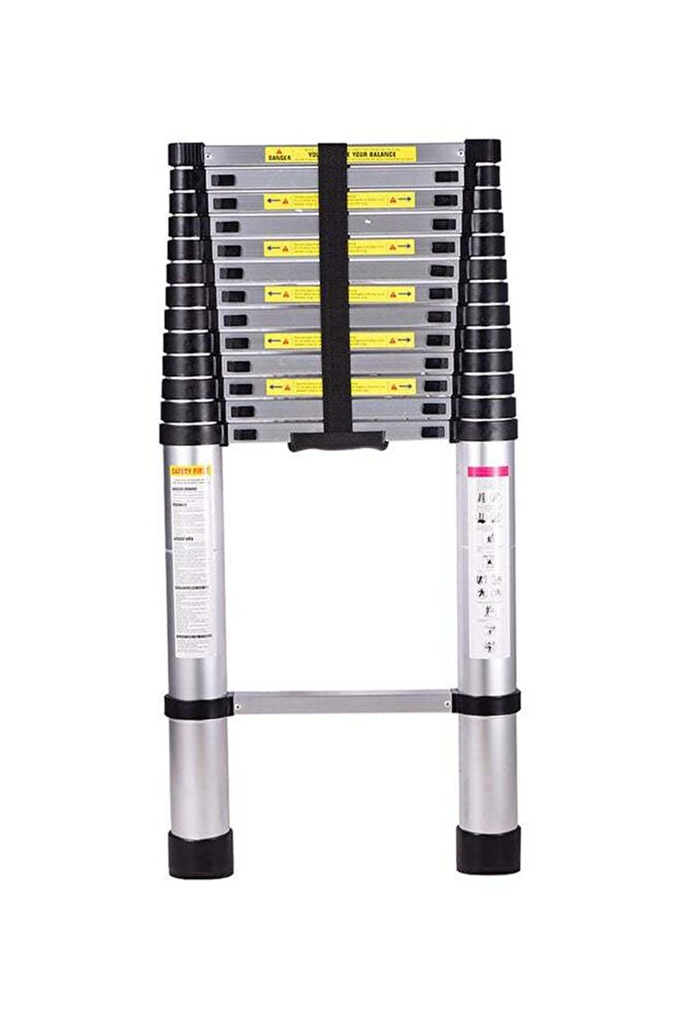 Telescopic Extendable Ladder Multi-Purpose Silver 3.2m - 1