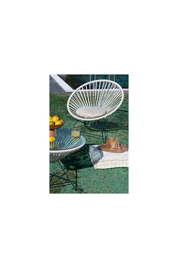 CORTO İP ÖRGÜ ÇAY SETİ, KREM - 3