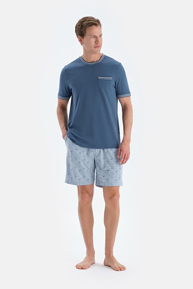 Açık Mavi Penye Modal Ikili Şort - 8