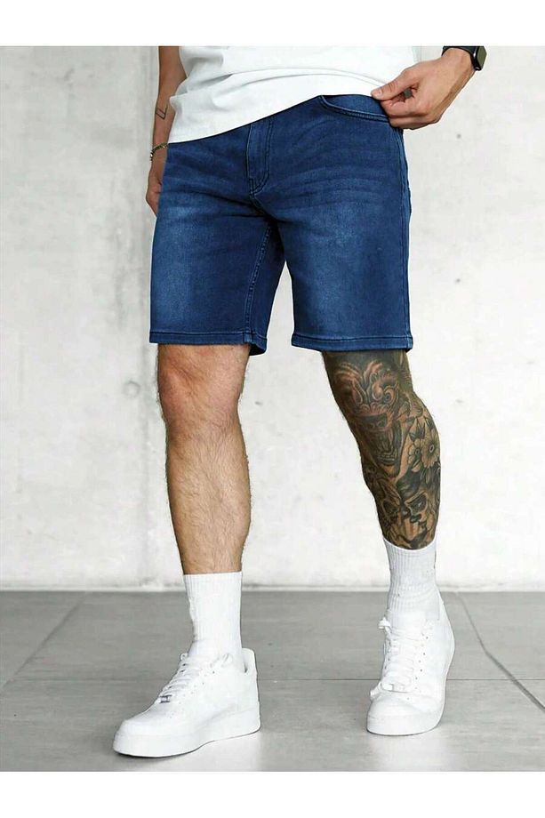 Regular Fit Erkek Kot Şort - 1
