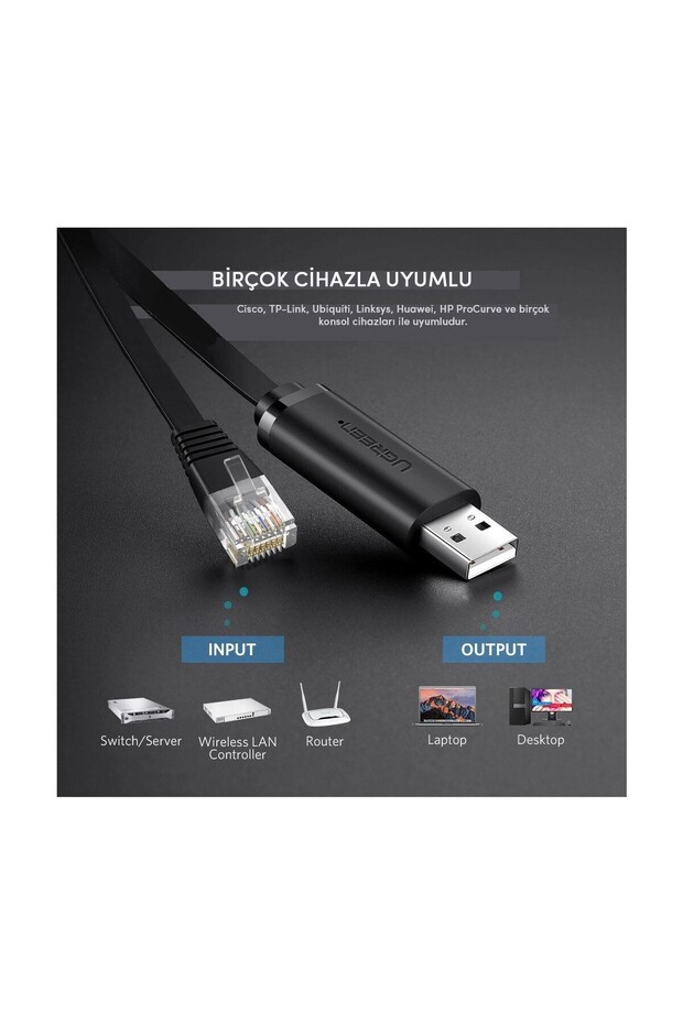 USB Ethernet RJ45 Dönüştürücü Kablo 3 Metre, 60813 - 2