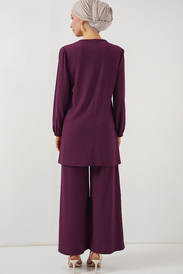 Kadın Tunik Pantolon Alt Üst Takım 6663 - Mor - 6