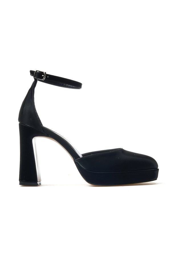 Women's Platform Heeled Shoes 25Y Ykş.8391 Z Black