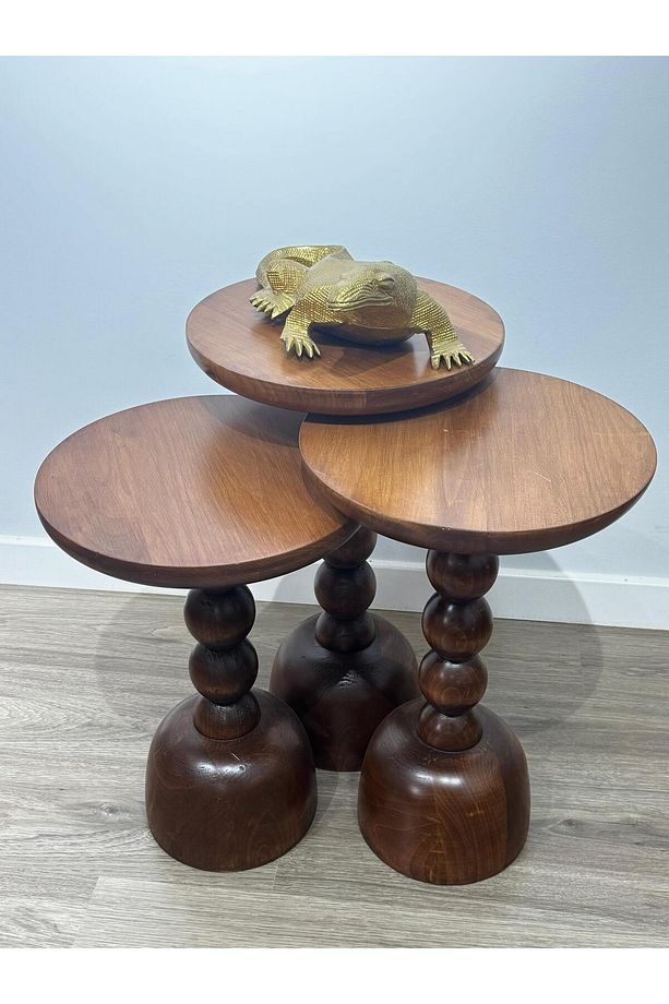 Gürgen Mantar Zigon Sehpa 3lü Set - 3
