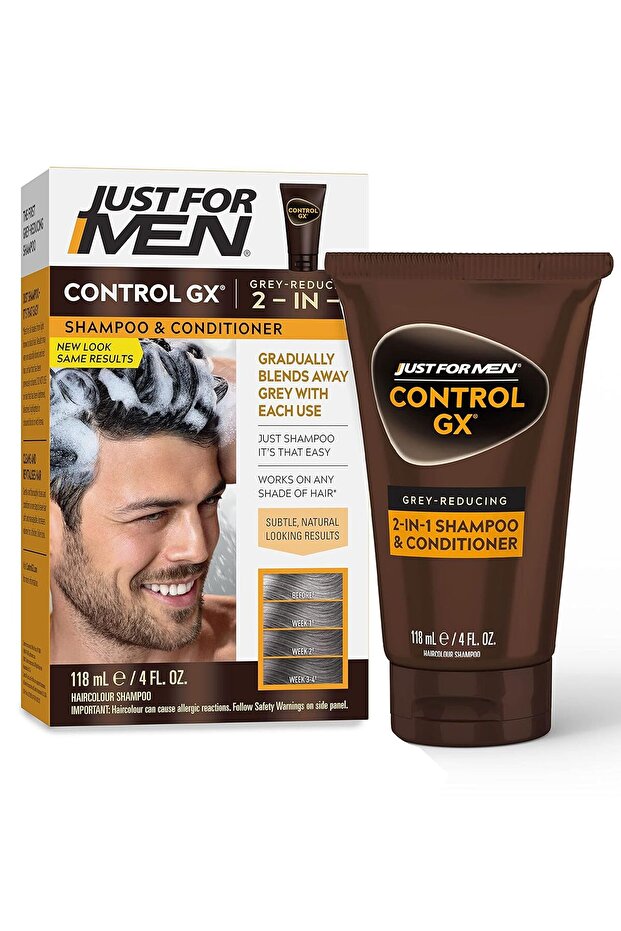 Control GX 2 in 1 Gri Saç Koyulaştırıcı Şampuan 118 ML - 1