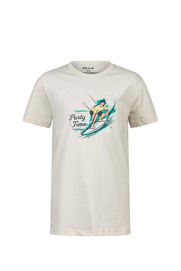 Aja Kids Printed T-Shirt Sand 216