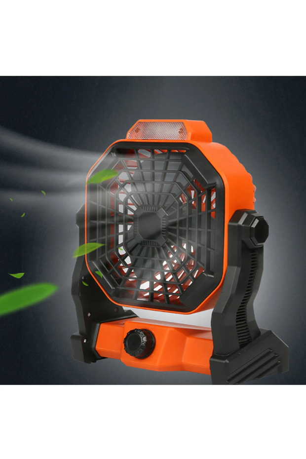 LED Işıklı Kamp Fanı, 7800MAH Taşınabilir Şarj Edilebilir FAN - 1