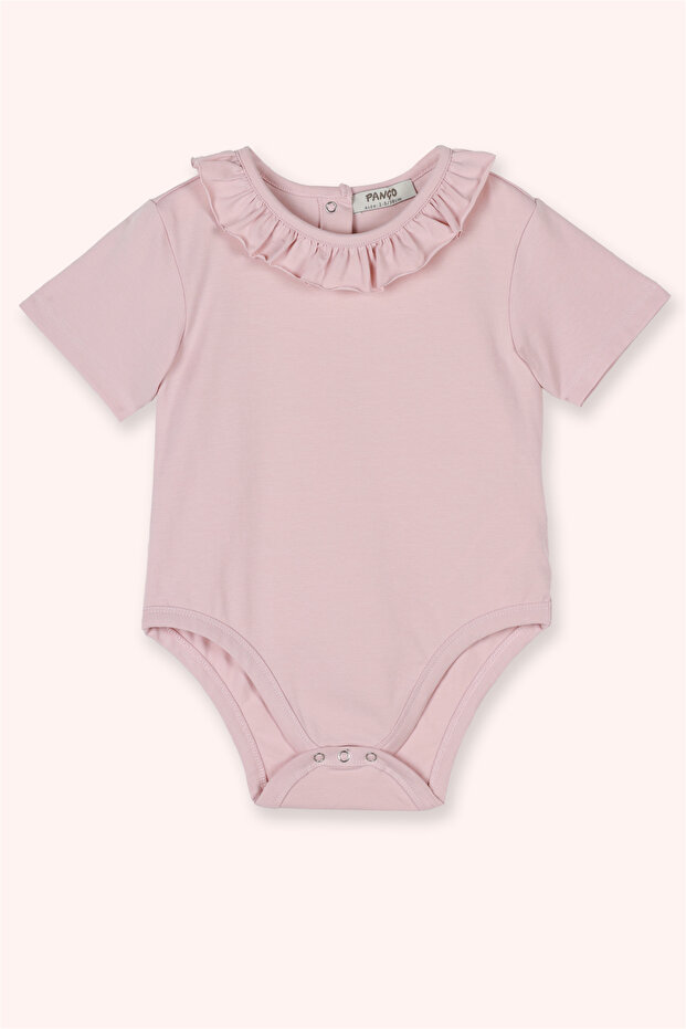 Baby Girl Short Sleeve Pink Bodysuit