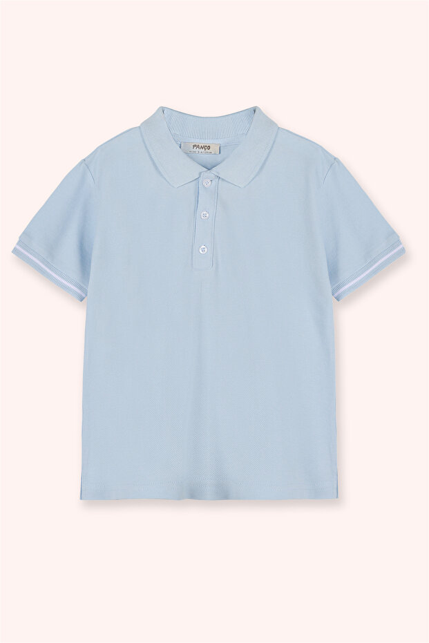 Baby Boy Blue Polo Neck T-Shirt