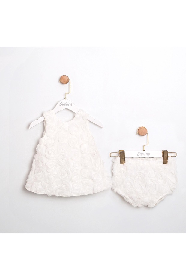 Ahenk Newborn Baby Girl 3D Rose Dress Special Day Birthday