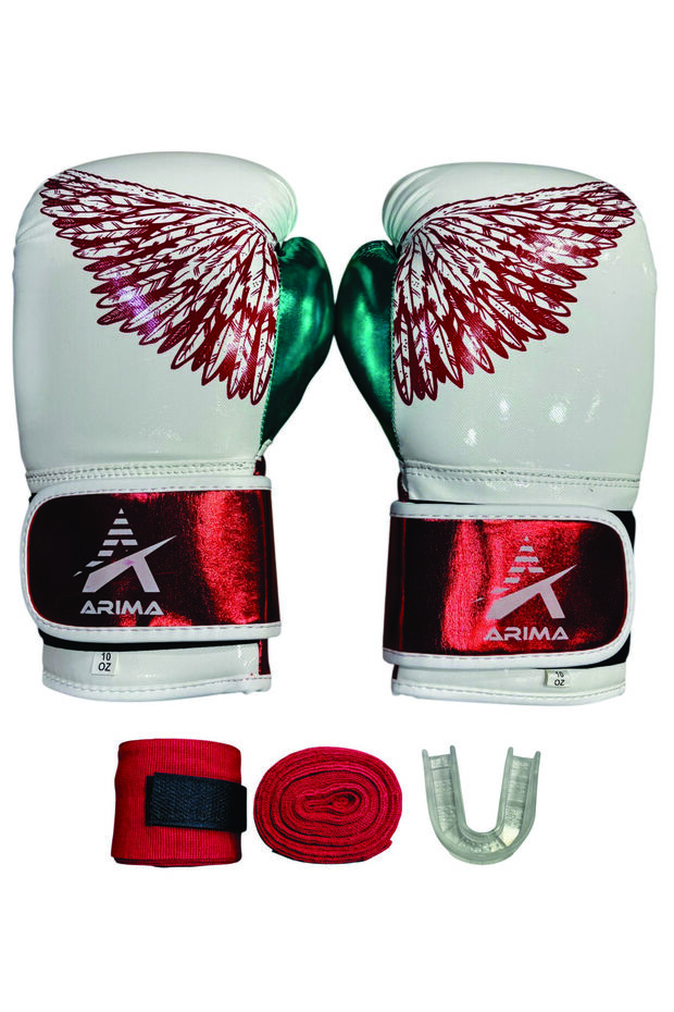 Boks Eldiveni & Kick Boks Eldiveni & Muay Thai Eldiveni & Kickboks Eldiven Seti Beyaz - 1