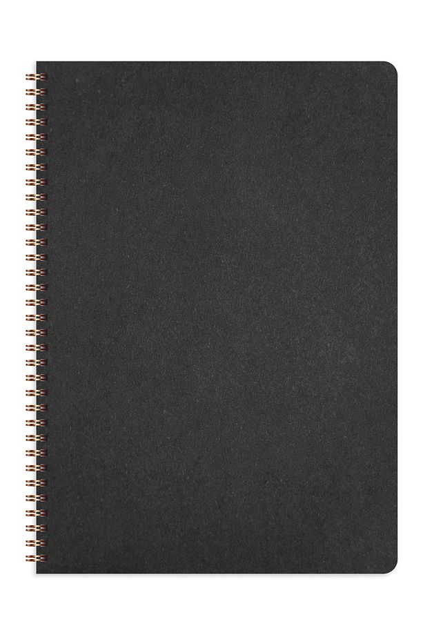 A4 Siyah Kraft Karton Kapak 70 Yaprak 110 gram Noktalı Not Defteri - 7