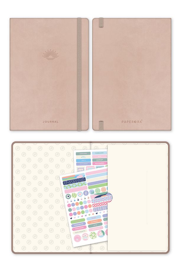 A5 Bullet Journal Noktalı Defter 140 gr. 80 Yaprak Cappuccino - 7