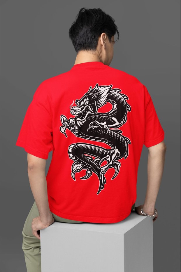 100% Cotton Men/Women -Snake- Transfer Printed Round Neck Short Sleeve T-Shirt