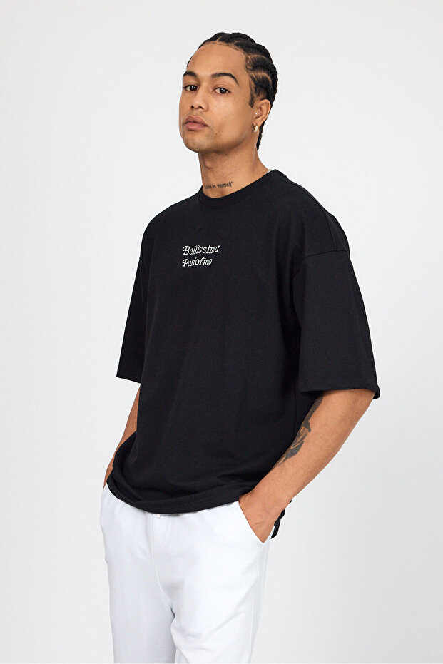 Sırt Baskı Oversize Unisex Tshirt - 4