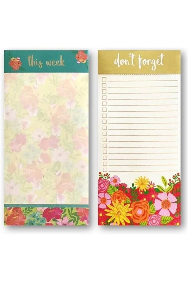 100 Sheets Magnetic Fridge Notepads for Shopping Reminders, To-Do List - Pack of 3