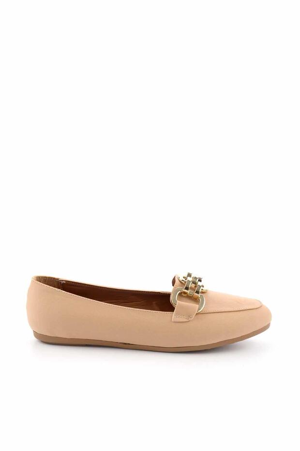 Matte Nude Women's Loafer Shoes K01688020738
