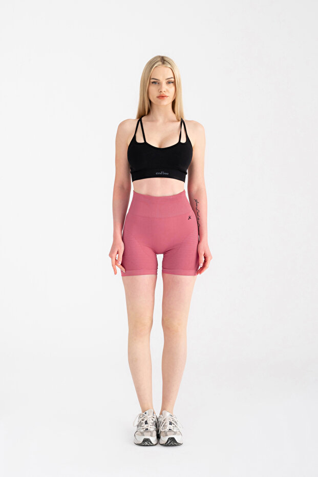 Pushup Detailed Gathered Sports Shorts