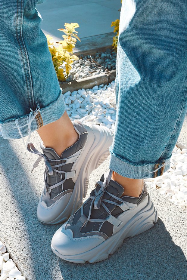 Match Comfortable Sole Lace-Up Women's Sports Shoes