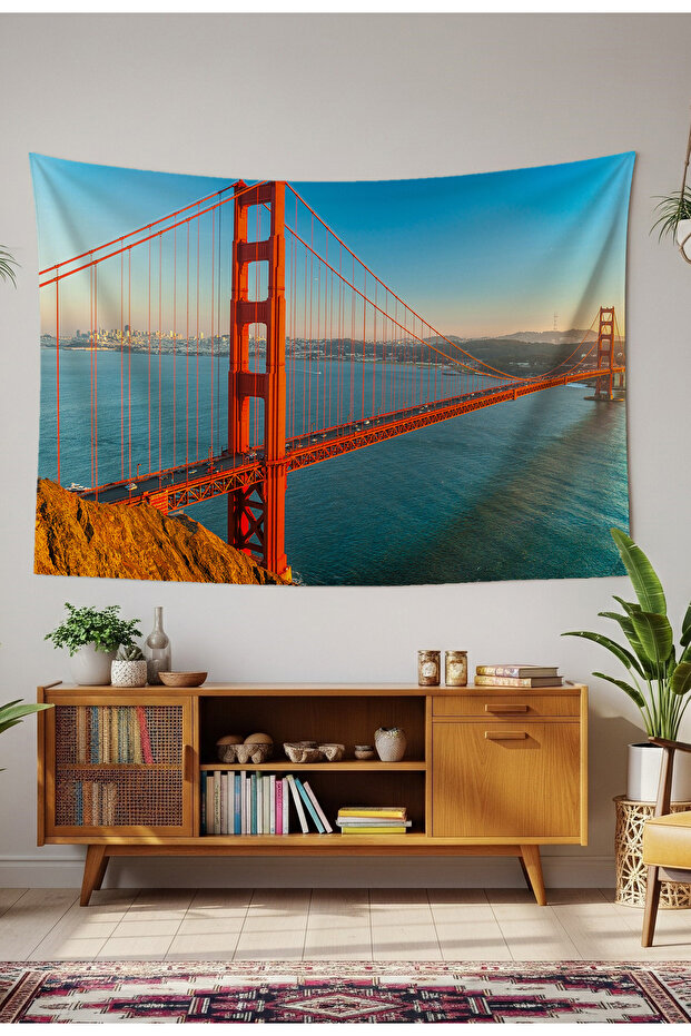 Golden Gate Bridge Bohemian Wallcloth Carpet Wall Art Wall Decoration Chic Decorative Tapestry