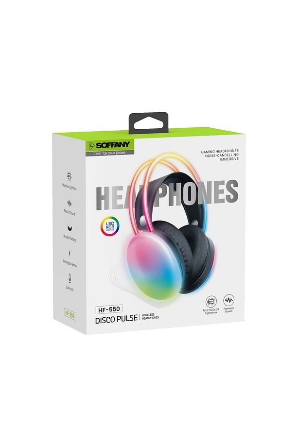 GlowWave HF-RGB550 Kablosuz Bluetooth Kulaklık Işığın Ritmini Hisset! - 3