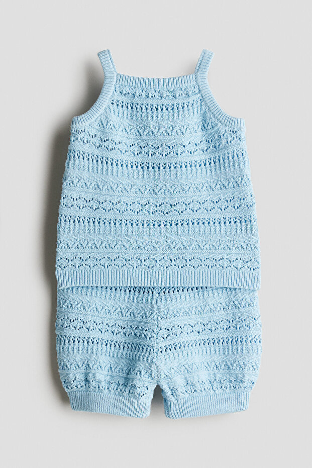 2 Parçalı Desenli Triko Set - 5