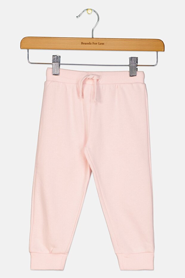 بنطال رياضي برباط للأولاد الصغار، وردي - 1