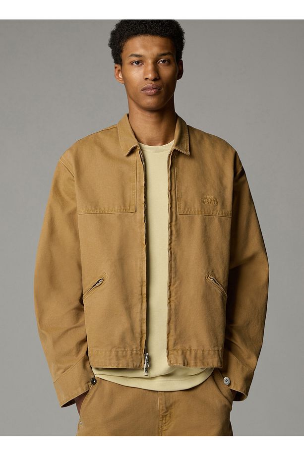 NF0A8B721731-M CEDAR CANVAS WORK JA Kahve Regular Fit Düz Erkek Ceket - 1