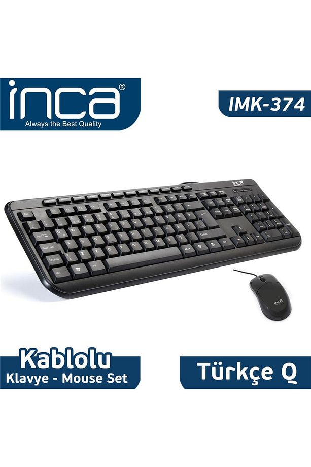 Inca IMK-374U Multimedya Usb Q Klavye Mouse Set - 1