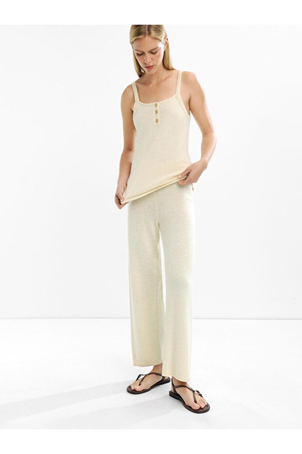 %100 Pamuk Askılı Örme Üst - 4